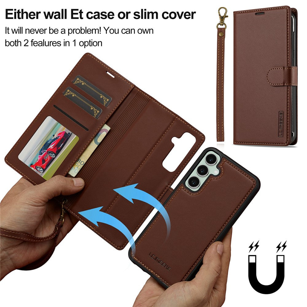 LC.IMEEKE L2 Series til Samsung Galaxy A37 5G Etui PU Læder Pung Aftageligt Magnetisk Telefoncover