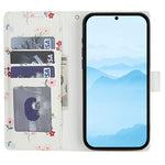 Wallet Case for Samsung Galaxy A37 5G / A56 5G / A36 5G Rhombic Floral Design Leather Flip Phone Cover with Strap