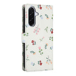Wallet Case for Samsung Galaxy A37 5G / A56 5G / A36 5G Rhombic Floral Design Leather Flip Phone Cover with Strap