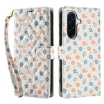 Til Samsung Galaxy A57 5G Pung Etui, Rombe Blomster Design Læder Flip Telefon Cover med Strop