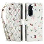 Til Samsung Galaxy A57 5G Pung Etui, Rombe Blomster Design Læder Flip Telefon Cover med Strop