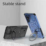 Til Samsung Galaxy A37 5G Magnetisk cover Roterende metal kickstand Stødsikker PC + TPU Telefonbagside