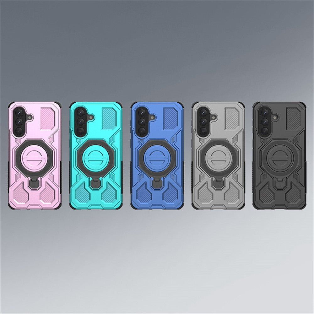 Til Samsung Galaxy A37 5G Magnetisk cover Roterende metal kickstand Stødsikker PC + TPU Telefonbagside
