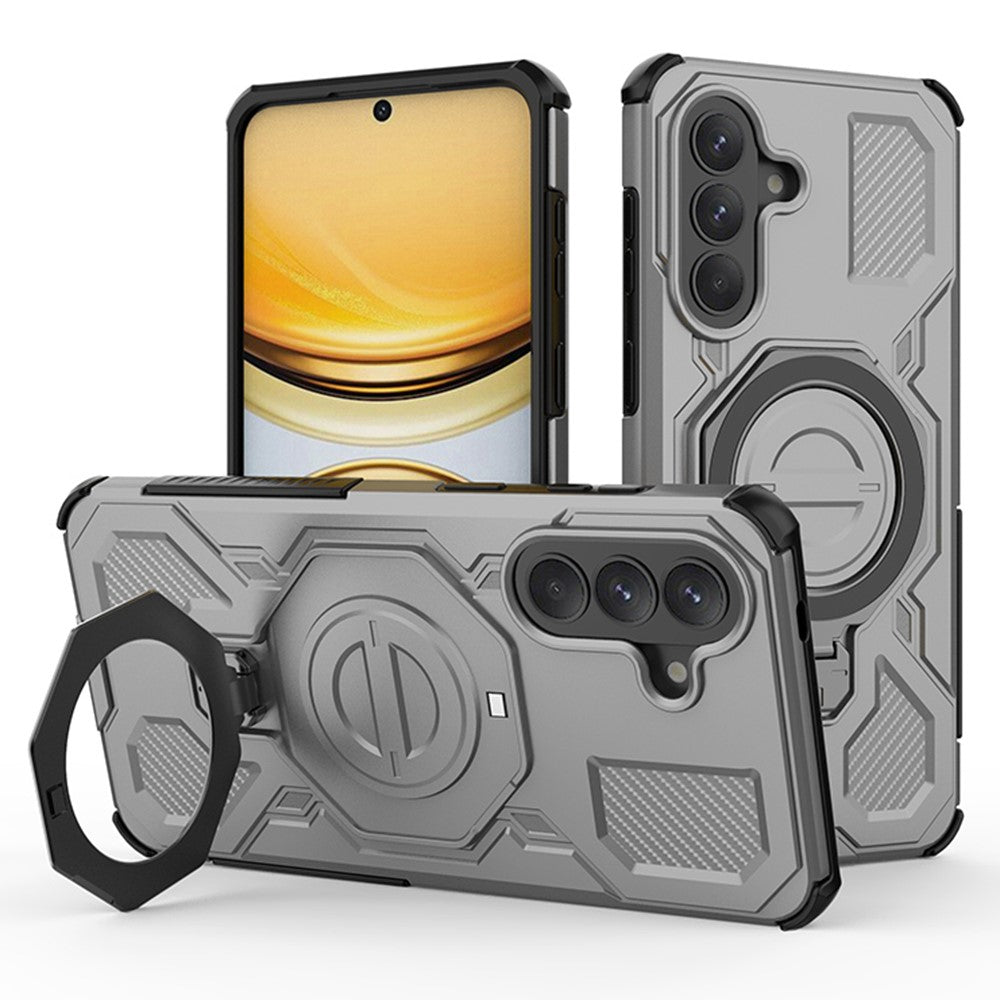Til Samsung Galaxy A37 5G Magnetisk cover Roterende metal kickstand Stødsikker PC + TPU Telefonbagside