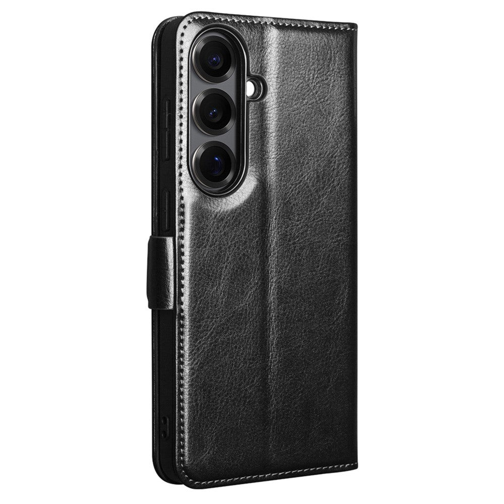 QIALINO Skal till Samsung Galaxy S26 med Korthållare i Äkta Koläder med Stativ
