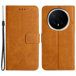 For Honor Magic8 5G Case Line Pattern Wallet Leather Phone Cover with Wrist Strap