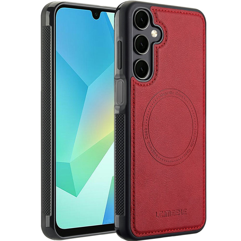 LC.IMEEKE For Samsung Galaxy A57 5G Magnetic Case Leather+TPU Back Cover