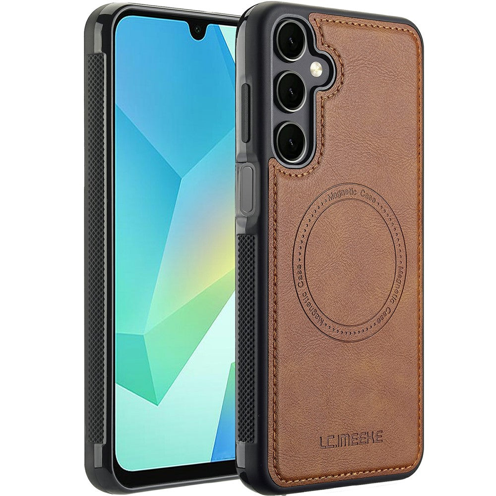 LC.IMEEKE For Samsung Galaxy A57 5G Magnetic Case Leather+TPU Back Cover