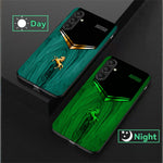 For Samsung Galaxy A56 5G Luminous Case Pattern Print Night Glow TPU + PC + Tempered Glass Phone Back Cover