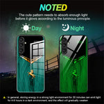 For Samsung Galaxy A56 5G Luminous Case Pattern Print Night Glow TPU + PC + Tempered Glass Phone Back Cover