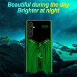 For Samsung Galaxy A56 5G Luminous Case Pattern Print Night Glow TPU + PC + Tempered Glass Phone Back Cover