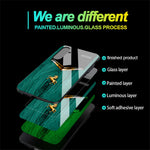 For Samsung Galaxy A56 5G Luminous Case Pattern Print Night Glow TPU + PC + Tempered Glass Phone Back Cover