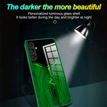 For Samsung Galaxy A56 5G Luminous Case Pattern Print Night Glow TPU + PC + Tempered Glass Phone Back Cover