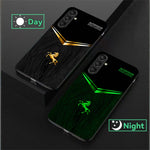 For Samsung Galaxy A56 5G Luminous Case Pattern Print Night Glow TPU + PC + Tempered Glass Phone Back Cover