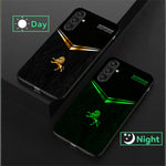 For Samsung Galaxy A56 5G Luminous Case Pattern Print Night Glow TPU + PC + Tempered Glass Phone Back Cover