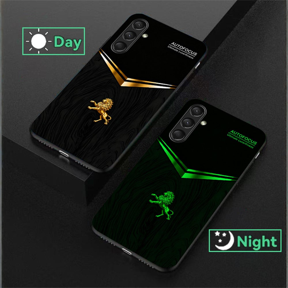 For Samsung Galaxy A56 5G Luminous Case Pattern Print Night Glow TPU + PC + Tempered Glass Phone Back Cover