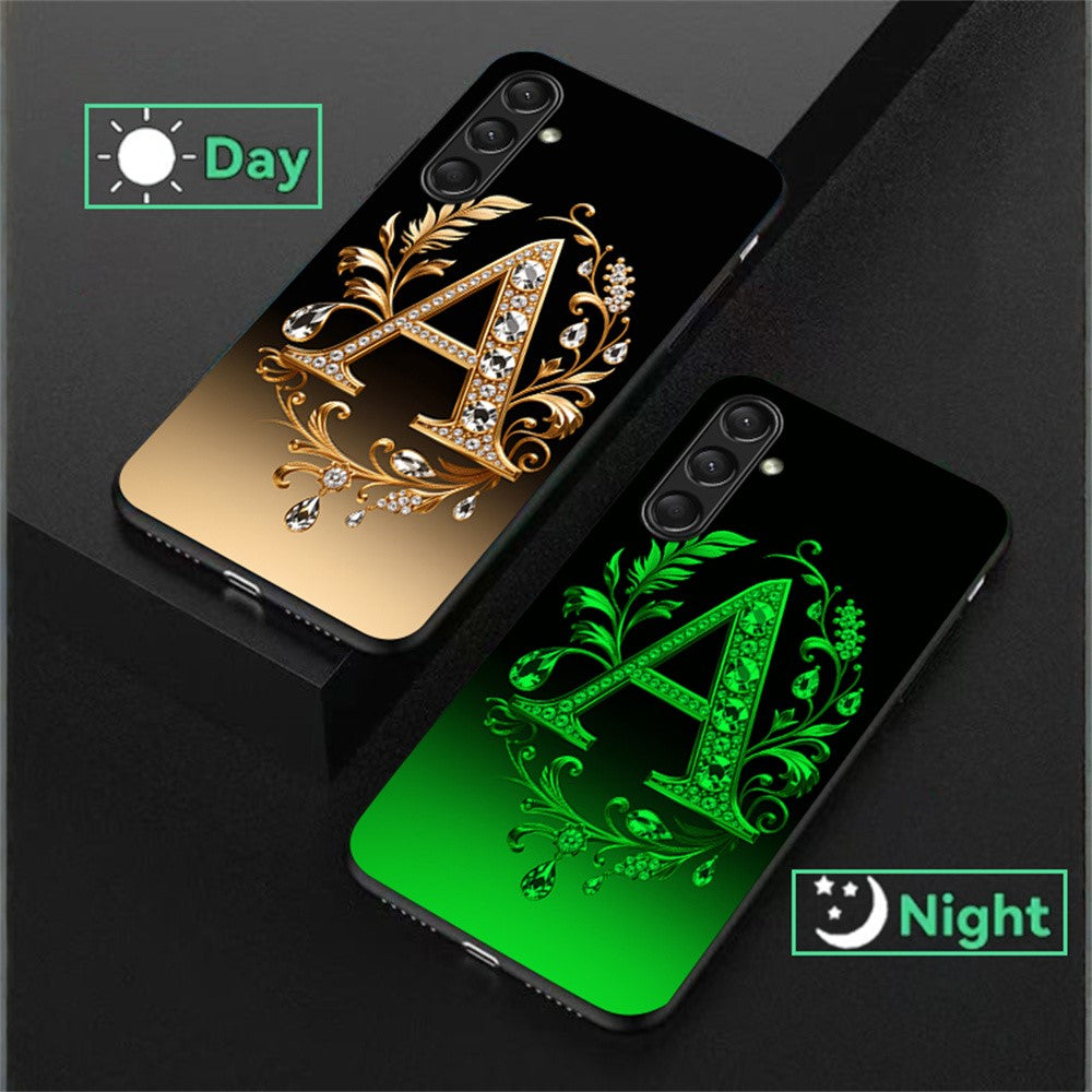 For Samsung Galaxy A56 5G Luminous Case Pattern Print Night Glow TPU + PC + Tempered Glass Phone Back Cover