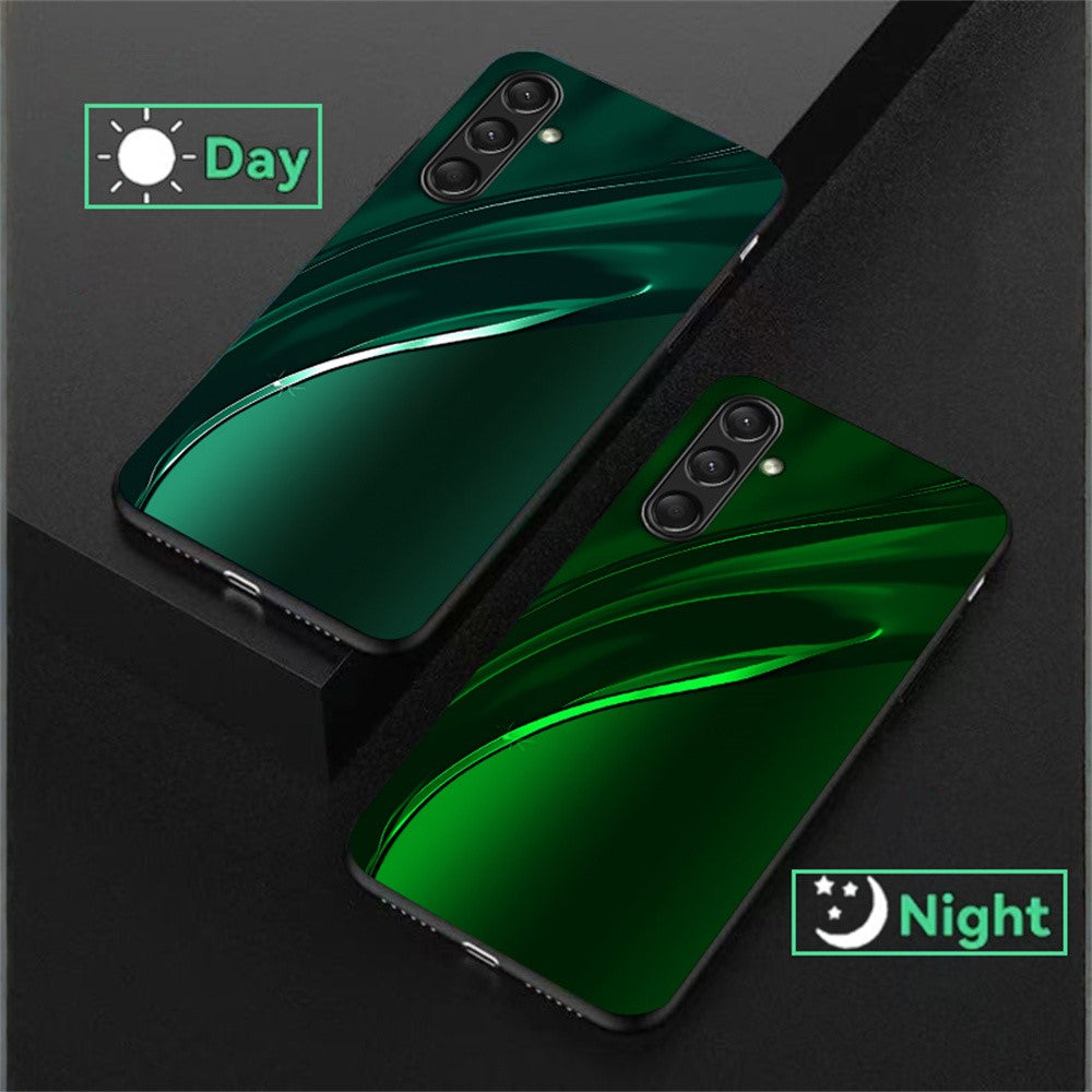 For Samsung Galaxy A56 5G Luminous Case Pattern Print Night Glow TPU + PC + Tempered Glass Phone Back Cover