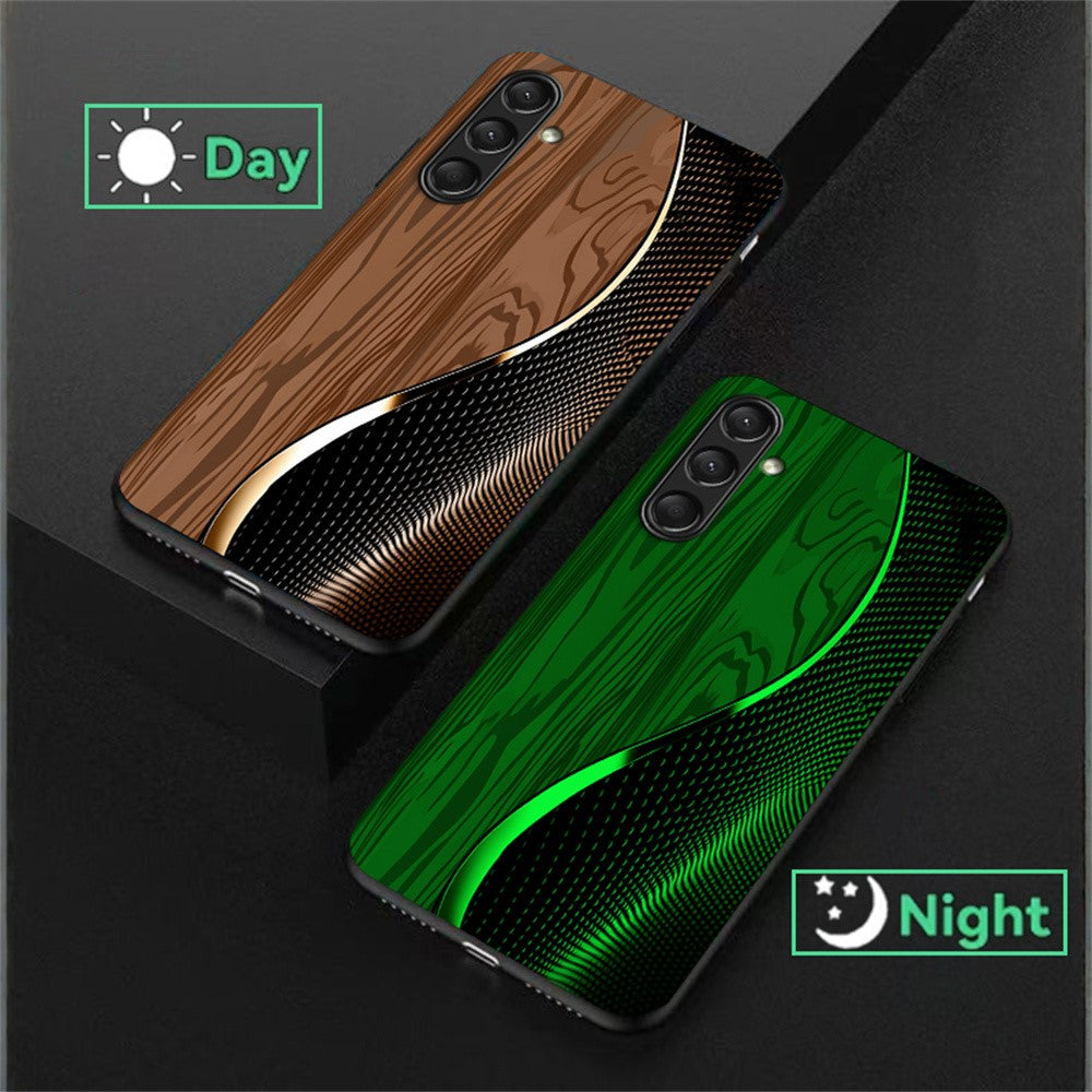For Samsung Galaxy A56 5G Luminous Case Pattern Print Night Glow TPU + PC + Tempered Glass Phone Back Cover