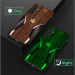 For Samsung Galaxy A56 5G Luminous Case Pattern Print Night Glow TPU + PC + Tempered Glass Phone Back Cover