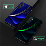 For Samsung Galaxy A56 5G Luminous Case Pattern Print Night Glow TPU + PC + Tempered Glass Phone Back Cover
