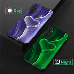 For Samsung Galaxy A56 5G Luminous Case Pattern Print Night Glow TPU + PC + Tempered Glass Phone Back Cover