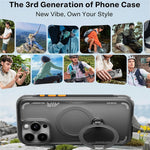 TORRAS For iPhone 15 Pro Max  Ostand Q3 Air Series Case with Kickstand Compatible with MagSafe Shockproof PC + TPU Phone Cover