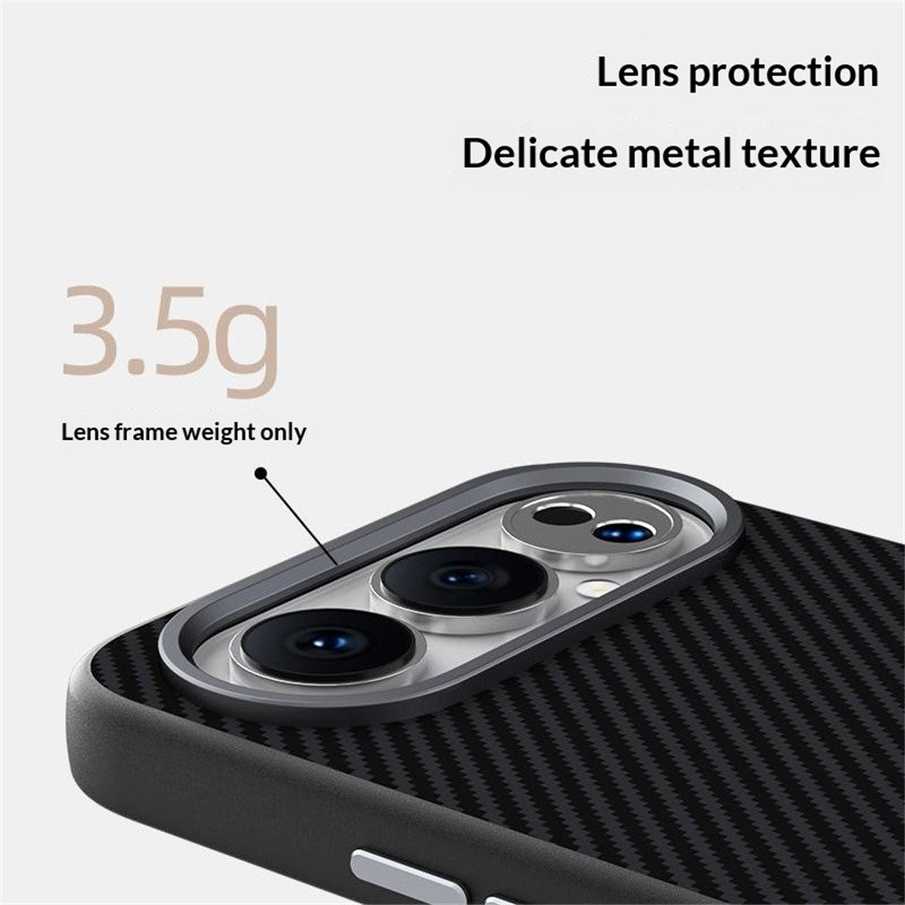 ABEEL For Honor 500 5G Magnetic Case Carbon Fiber Texture TPU PC PU Phone Back Cover