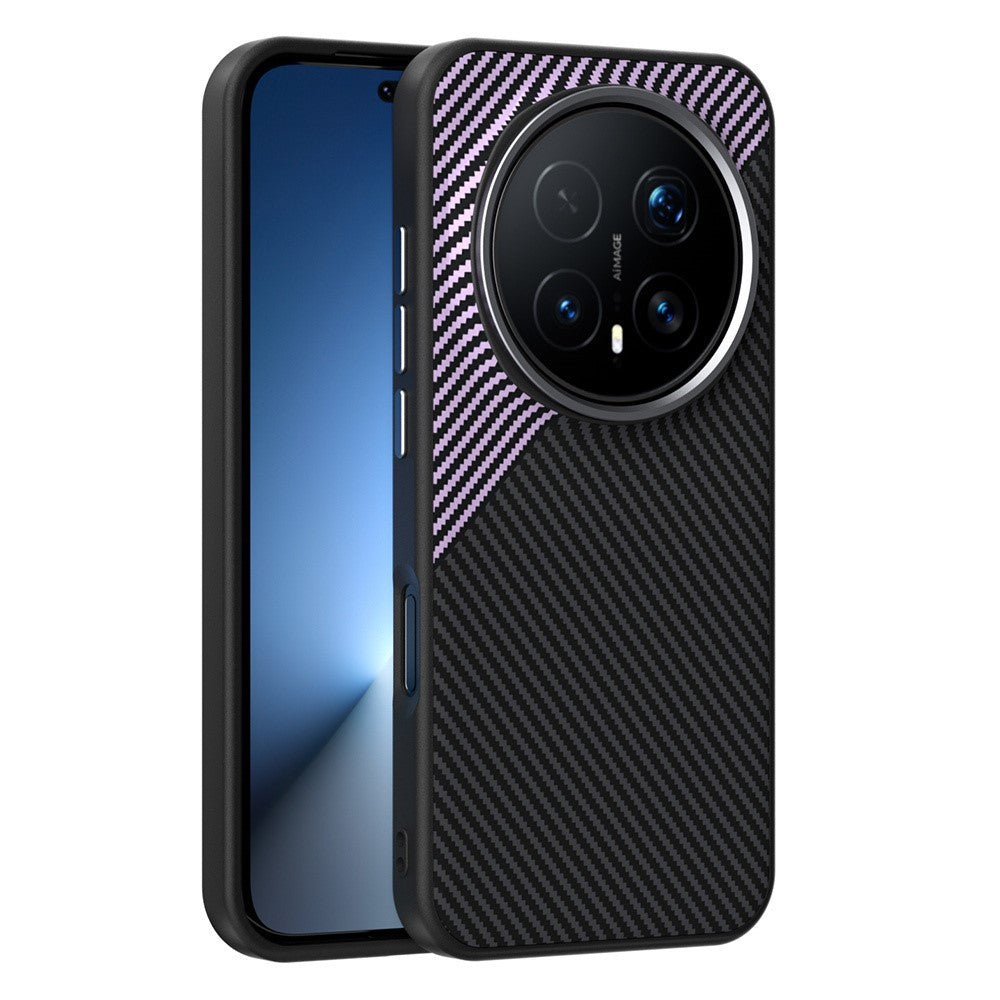 ABEEL For Honor Magic8 Pro 5G Magnetic Case Carbon Fiber Texture TPU PC PU Phone Back Cover