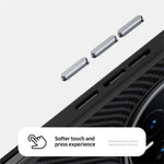 ABEEL For Honor Magic8 Pro 5G Magnetic Case Carbon Fiber Texture TPU PC PU Phone Back Cover