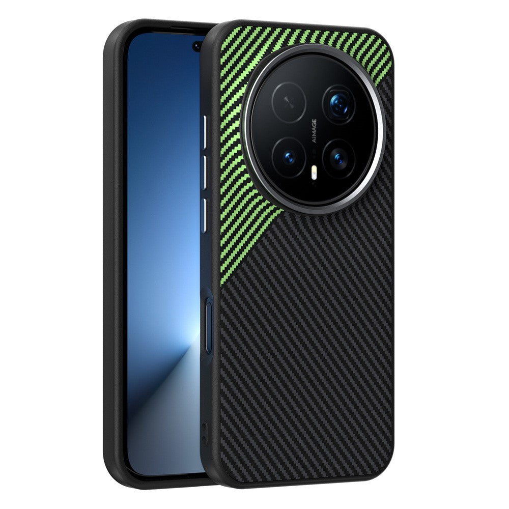 ABEEL For Honor Magic8 Pro 5G Magnetic Case Carbon Fiber Texture TPU PC PU Phone Back Cover