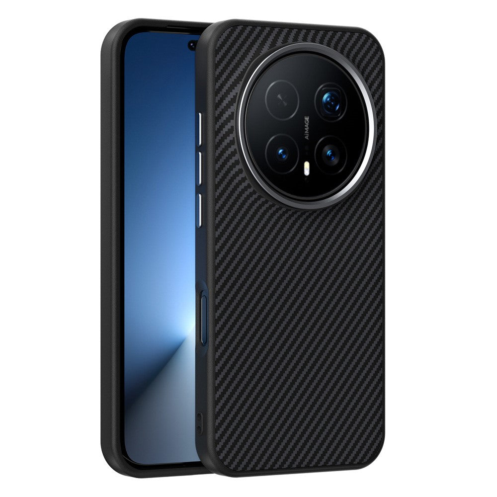 ABEEL For Honor Magic8 Pro 5G Magnetic Case Carbon Fiber Texture TPU PC PU Phone Back Cover