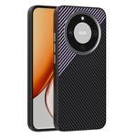 ABEEL Magnetisk cover til Honor Magic8 Lite 5G / X9d 5G / X70 5G kulfiber tekstur TPU PC PU telefon bagcover