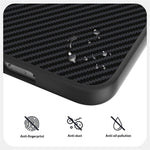 ABEEL Magnetisk cover til Honor Magic8 Lite 5G / X9d 5G / X70 5G kulfiber tekstur TPU PC PU telefon bagcover