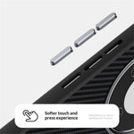 ABEEL Magnetisk cover til Honor Magic8 Lite 5G / X9d 5G / X70 5G kulfiber tekstur TPU PC PU telefon bagcover