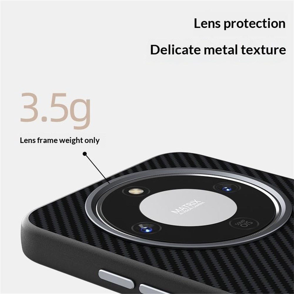 ABEEL Magnetisk cover til Honor Magic8 Lite 5G / X9d 5G / X70 5G kulfiber tekstur TPU PC PU telefon bagcover
