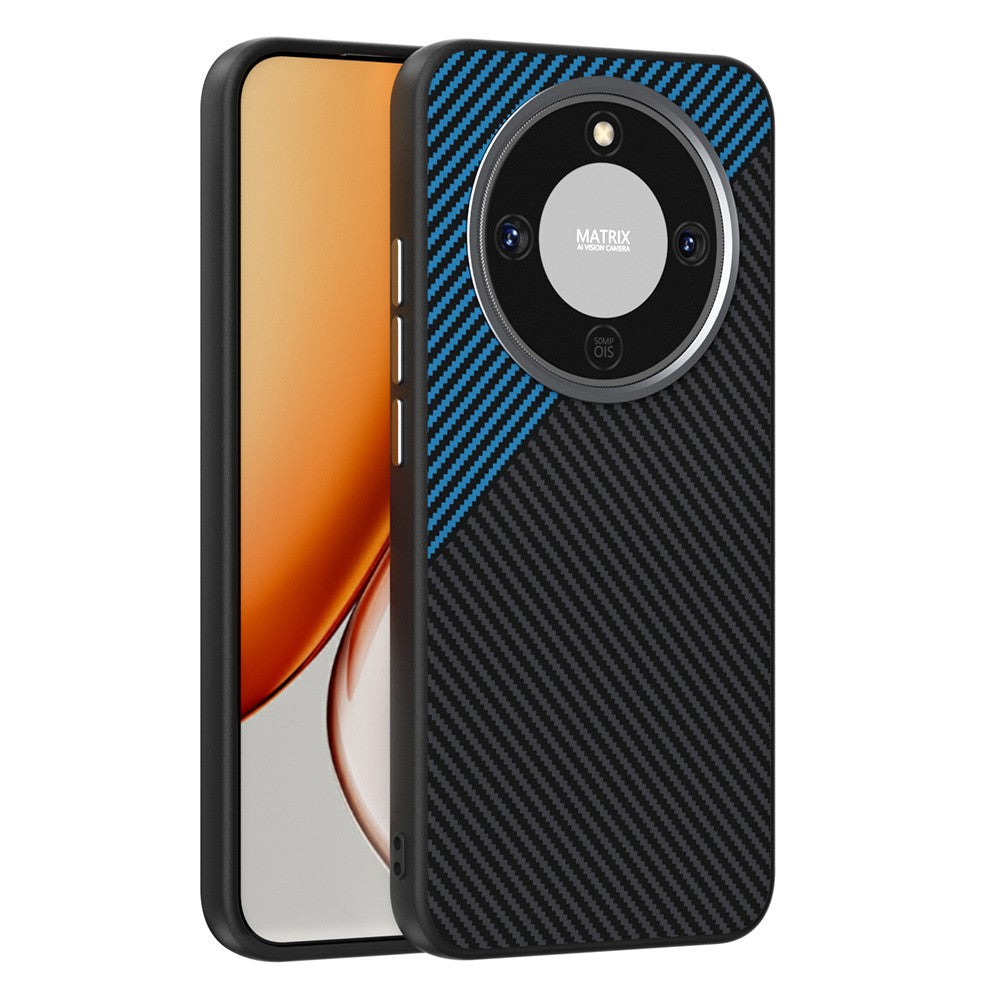 ABEEL Magnetisk cover til Honor Magic8 Lite 5G / X9d 5G / X70 5G kulfiber tekstur TPU PC PU telefon bagcover
