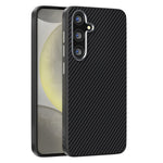 ABEEL For Samsung Galaxy S24 FE Magnetic Case Slim Carbon Fiber Texture TPU PC PU Phone Back Cover