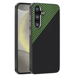 ABEEL For Samsung Galaxy S24 FE Magnetic Case Slim Carbon Fiber Texture TPU PC PU Phone Back Cover