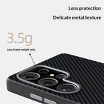 ABEEL For Samsung Galaxy S25 Edge Magnetic Case Slim Carbon Fiber Texture TPU PC PU Phone Back Cover