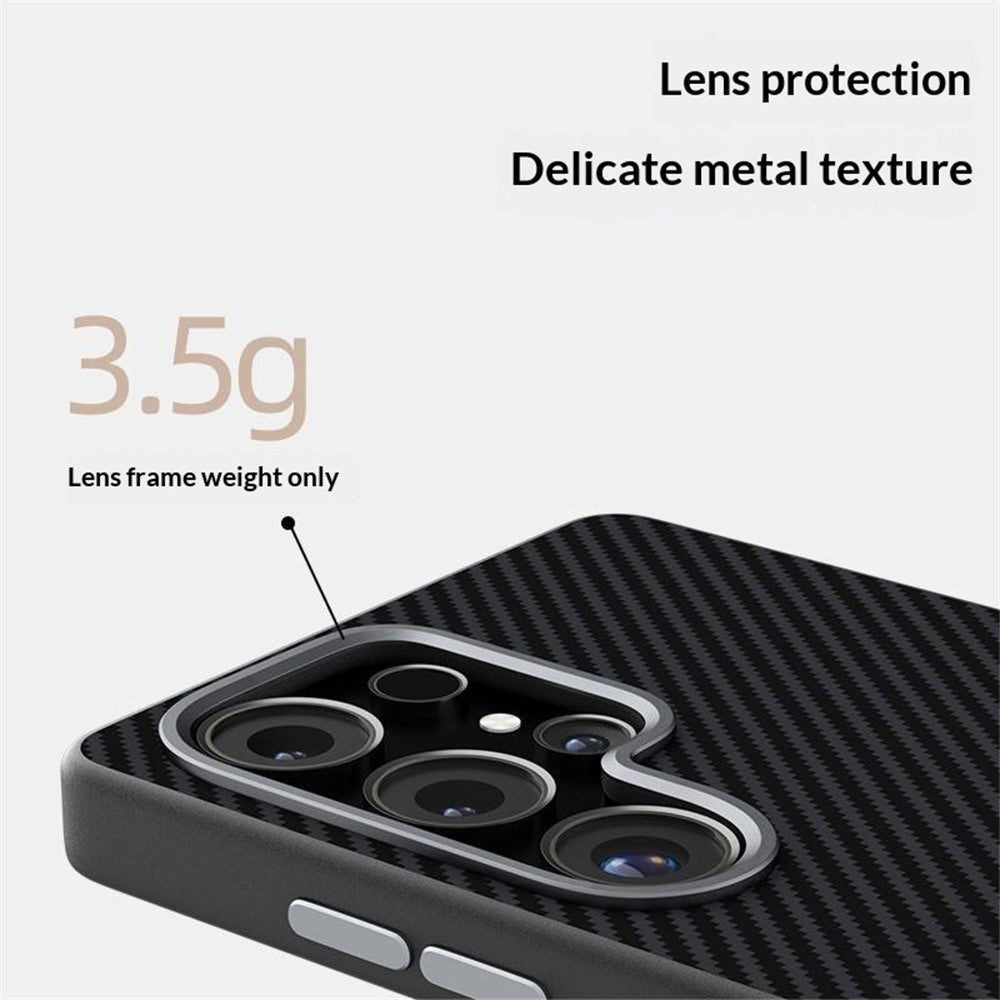 ABEEL For Samsung Galaxy S25 Edge Magnetic Case Slim Carbon Fiber Texture TPU PC PU Phone Back Cover
