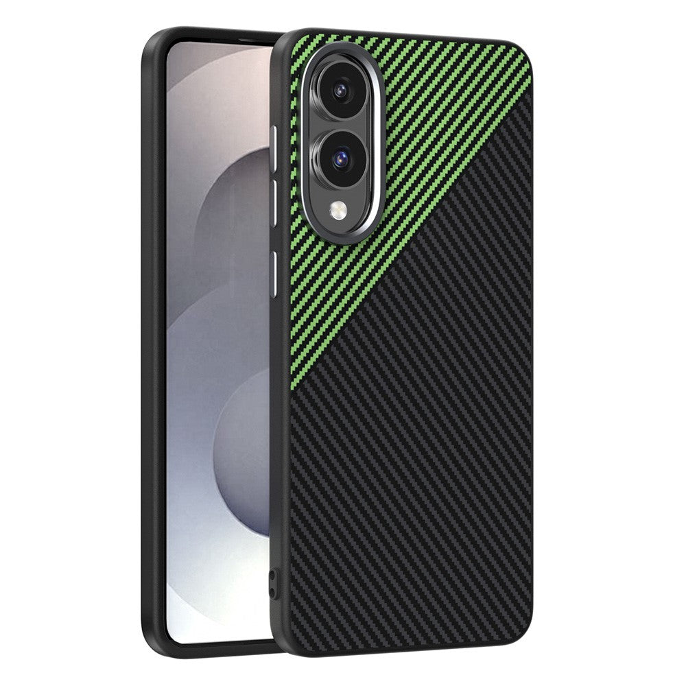 ABEEL For Samsung Galaxy S25 Edge Magnetic Case Slim Carbon Fiber Texture TPU PC PU Phone Back Cover