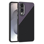 ABEEL For Samsung Galaxy S25 Edge Magnetic Case Slim Carbon Fiber Texture TPU PC PU Phone Back Cover