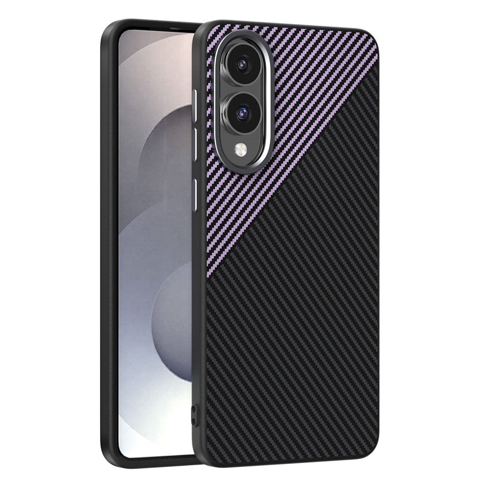 ABEEL For Samsung Galaxy S25 Edge Magnetic Case Slim Carbon Fiber Texture TPU PC PU Phone Back Cover