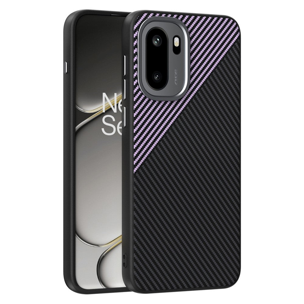 ABEEL til OnePlus 15R 5G / Ace 6T 5G magnetisk cover, slankt TPU-, PC- og PU-mobilcover med kulfibertekstur