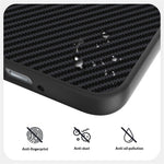 ABEEL til OnePlus 15R 5G / Ace 6T 5G magnetisk cover, slankt TPU-, PC- og PU-mobilcover med kulfibertekstur