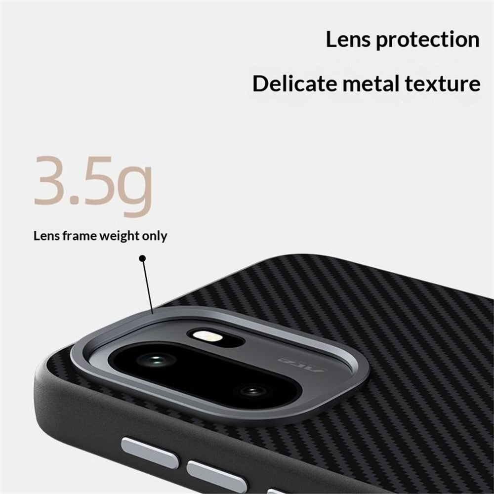 ABEEL til OnePlus 15R 5G / Ace 6T 5G magnetisk cover, slankt TPU-, PC- og PU-mobilcover med kulfibertekstur