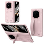 For Huawei Mate X7 Case Kickstand Wristband PC Phone Cover with Tempered Glass Film