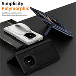 For Huawei Mate X7 Case Kickstand Wristband PC Phone Cover with Tempered Glass Film