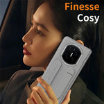 For Huawei Mate X7 Case Kickstand Wristband PC Phone Cover with Tempered Glass Film